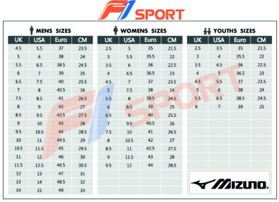 Cách chọn size giày đá banh - Bảng size giày Mizuno | F1sport